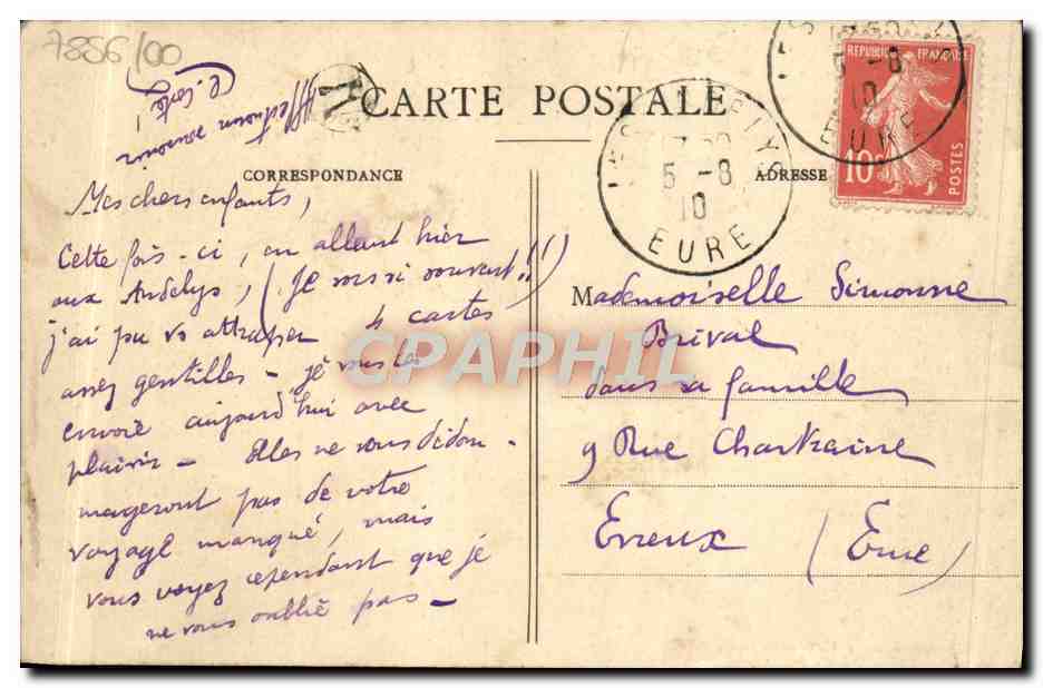 La Lanterne du Gars de Falaise — scène humoristique — Camille Jégoune, édit. phot. Falaise, Dénoué — Rückseite
