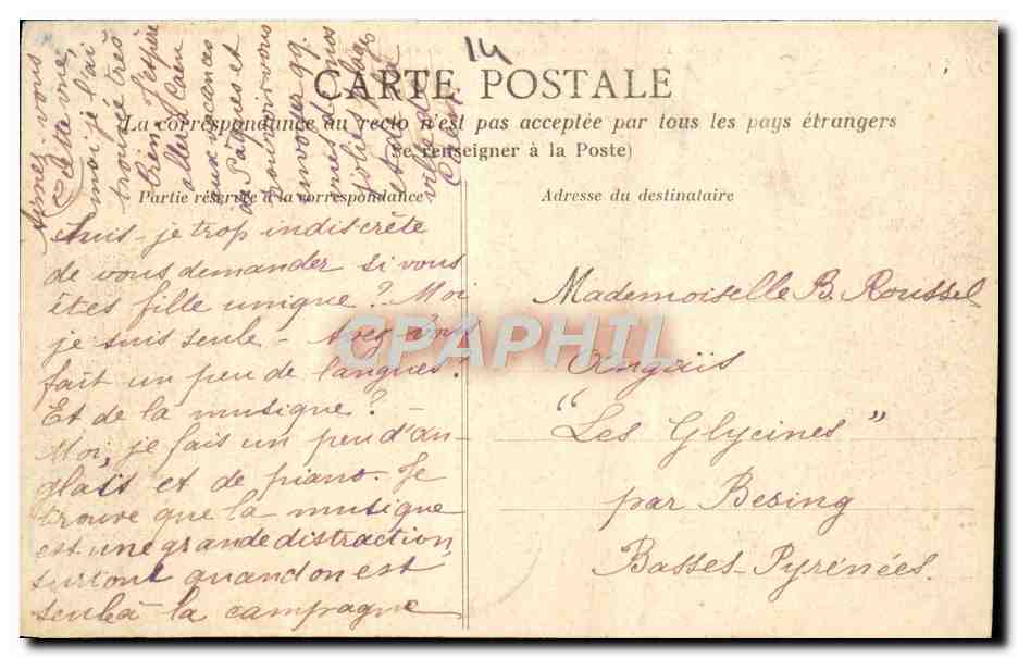 Falaise — Der Val d'Ante, Aussicht vom Weg nach Caen — unbekannter Verleger, Nr. 35 — Rückseite