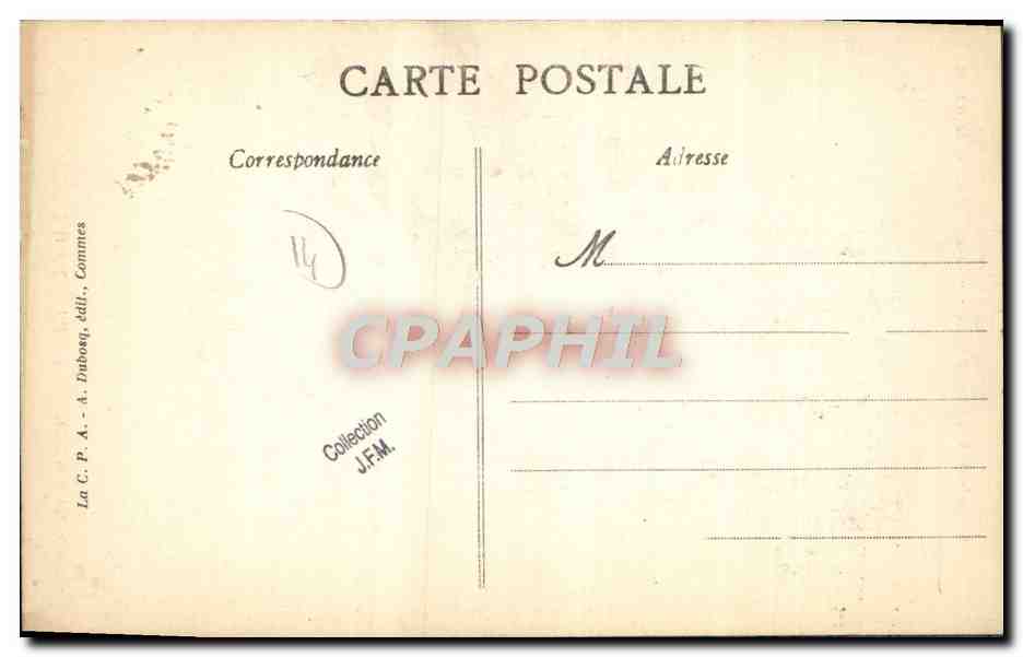 Tocados de antaño - Falaise - Patria de la hermosa Arlette, Madre de Guillermo el Conquistador — La C.P.A. - A. Dubosq, editor, Commes — Reverso