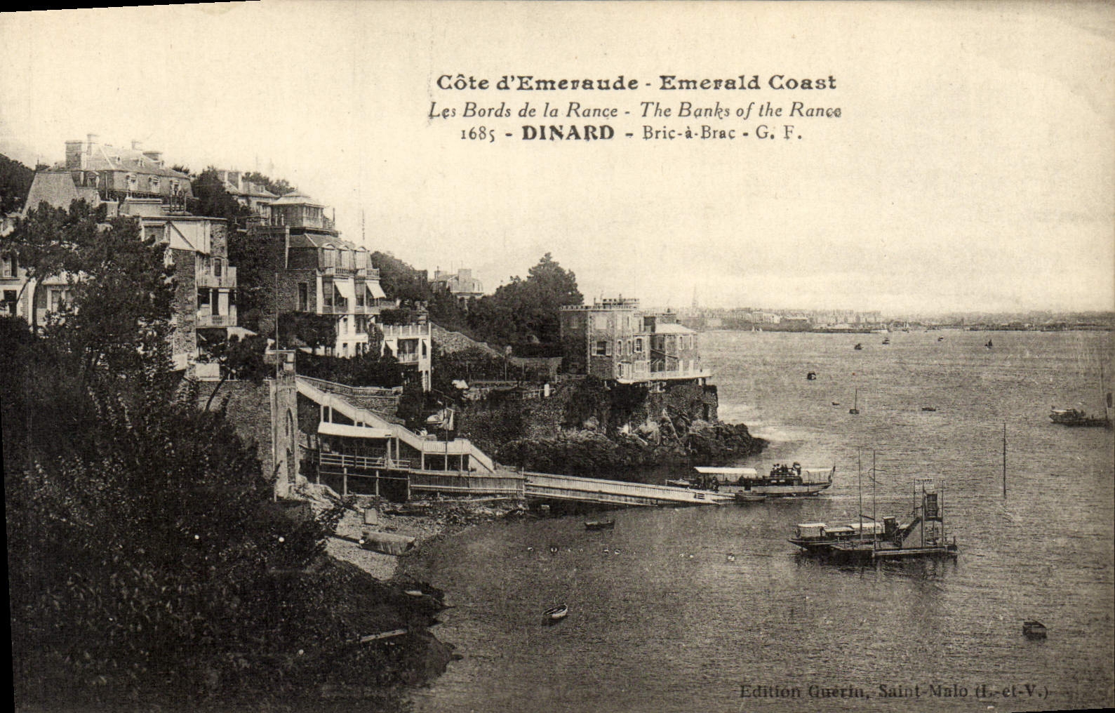 Dinard - Les Bords de la Rance - Côte d'Émeraude - Édition Guerlin, Saint-Malo (H.-et-V.) - Recto