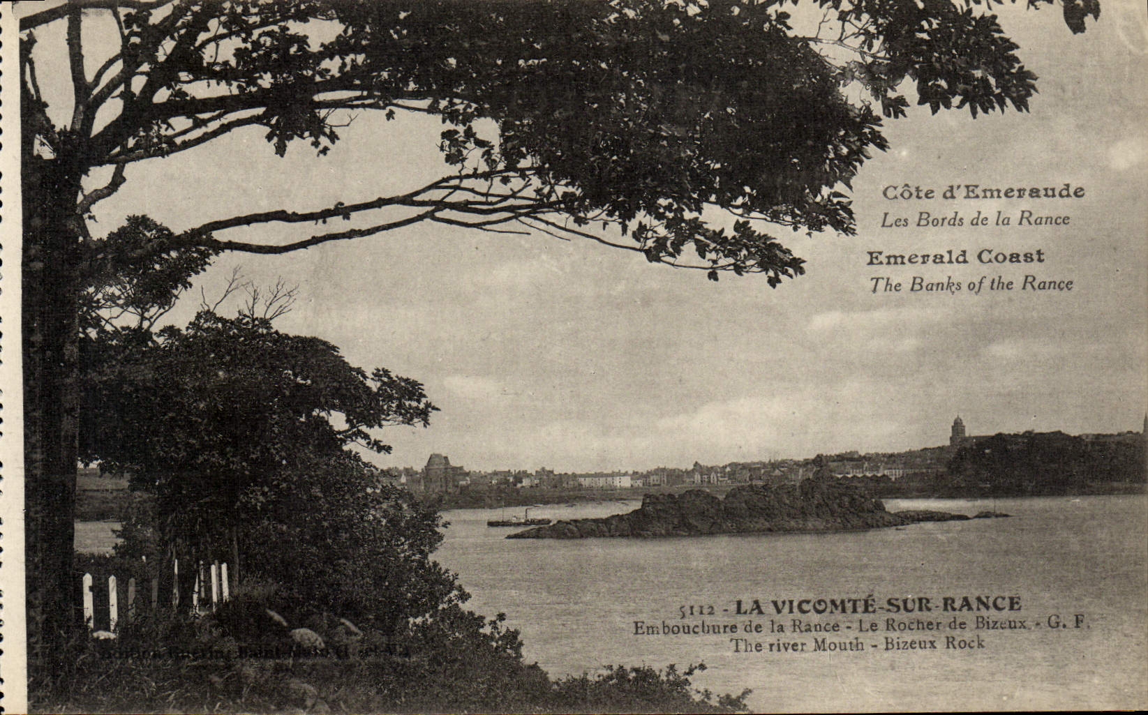 La Vicomté-sur-Rance — Embouchure de la Rance - Le Rocher de Bizeux - G.F. — Côte d'Émeraude