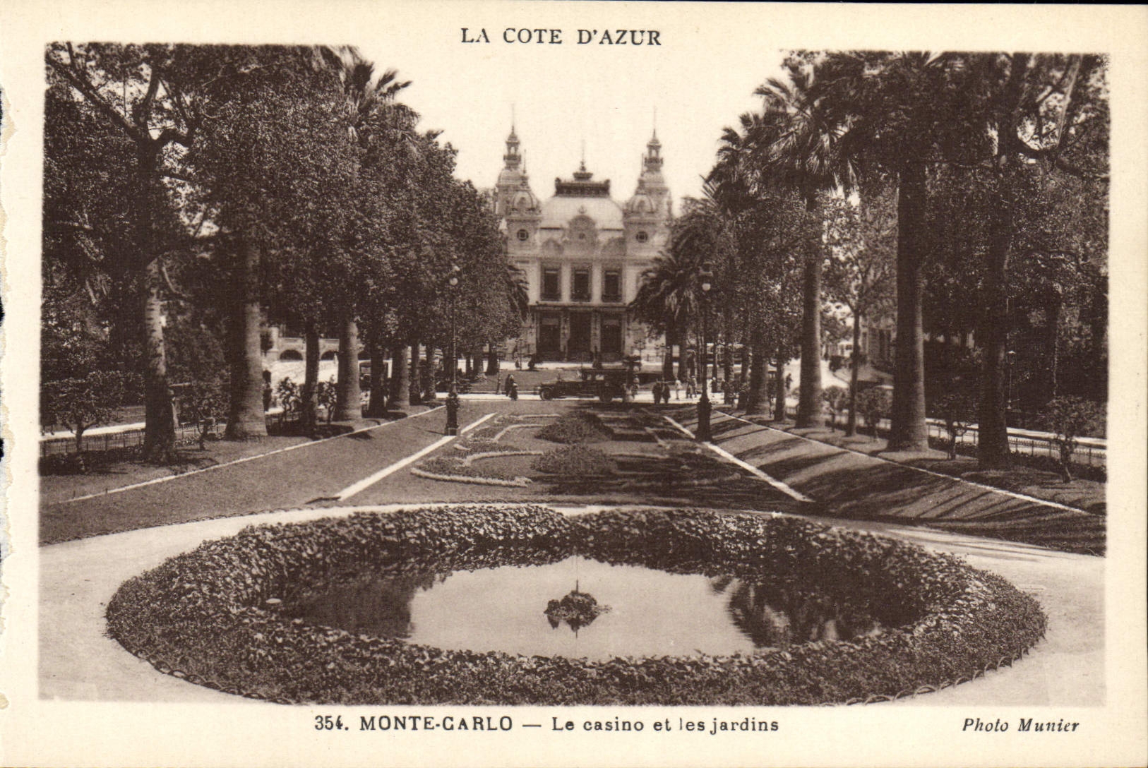 Monte-Carlo — Le casino et les jardins — Photo Munier, n°354