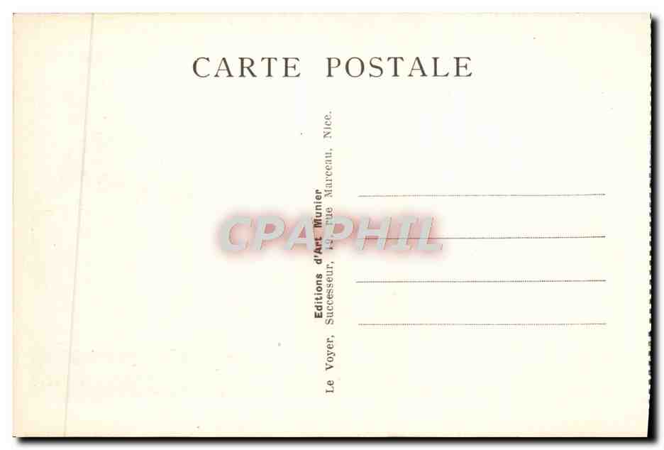 CPA Monaco Le palais la montee et la tete de chien — Rückseite