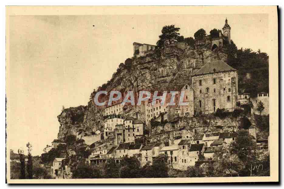 Rocamadour (Lot) — Le Roc vu de la Vallée — Les Éditions d'Art YVON, Paris