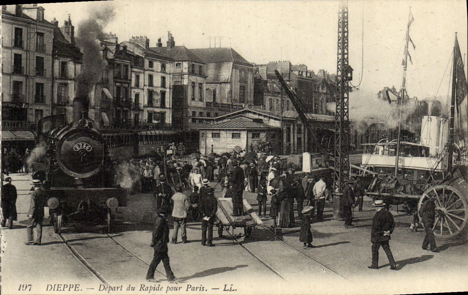 Dieppe — Départ du Rapide pour Paris — LL.