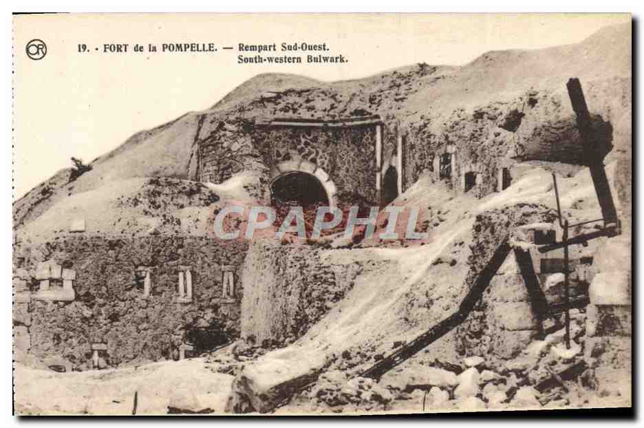 CPA Fort de la Pompelle Rempart Sud Ouest Militaria 
