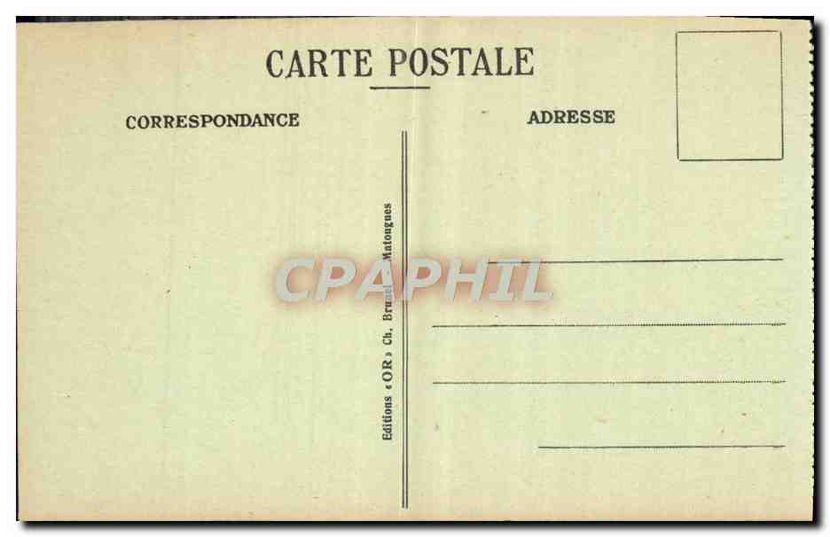Reims — La Cathédrale bombardée (versant Nord) — Éditions OR, Ch. Brun Matoungues — Rückseite