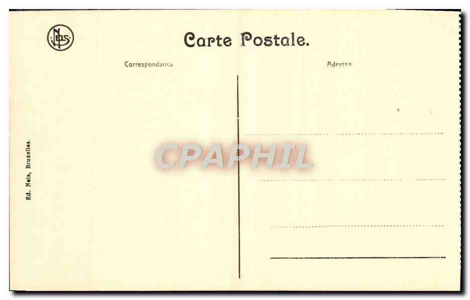 CPA Bruxelles Palais de Justice  — Verso
