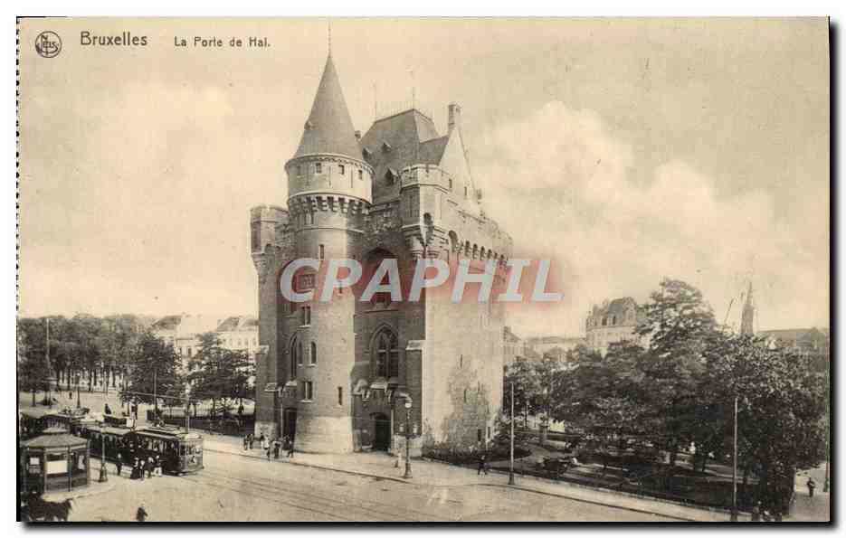 CPA Bruxelles La Porte de Hai Tramway