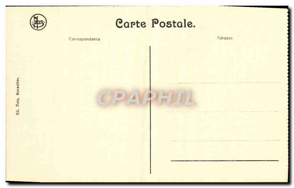 CPA Bruxelles Palais du Roi — Verso