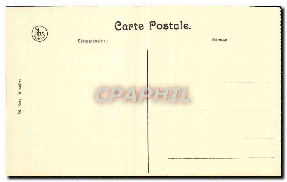 CPA Bruxelles Jardin Botanique  — Verso