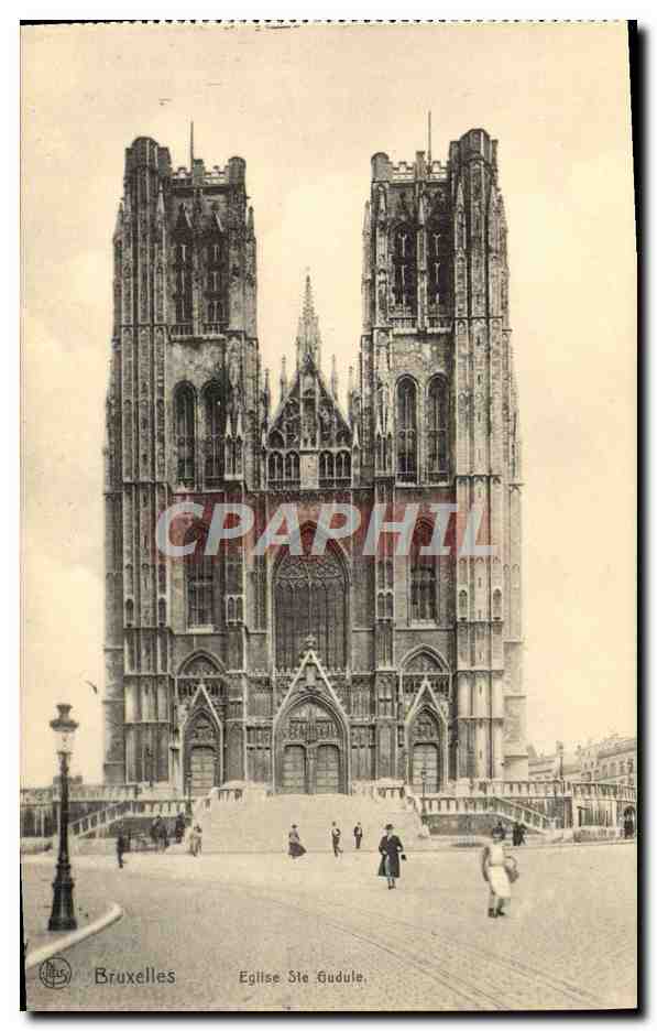 CPA Bruxelles Eglise Ste Gudule
