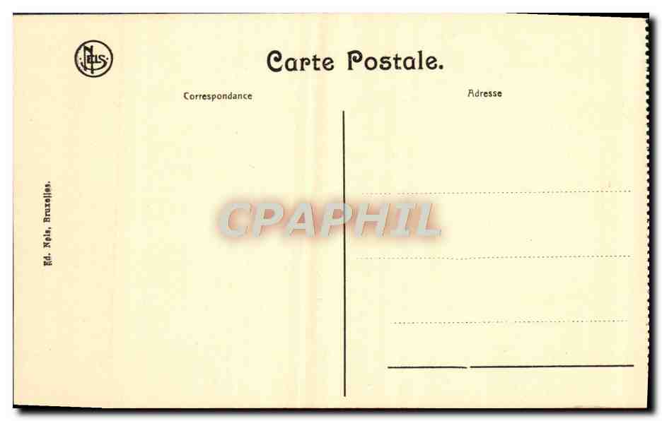 CPA Bruxelles La Bourse Tramway Bieres Artois — Verso