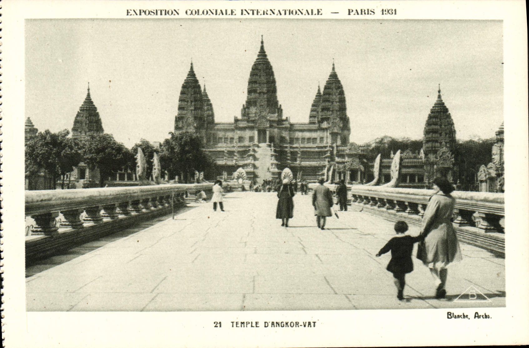 Temple d'Angkor-Vat — Exposition Coloniale Internationale — Paris 1931 — Blanche, Archa