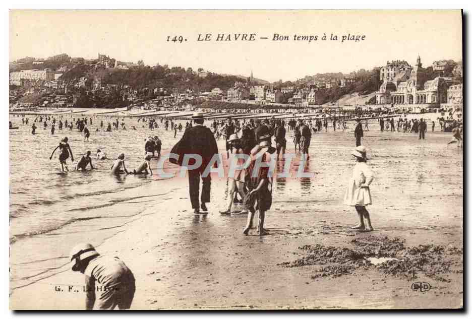 CPA Le Havre Bon temps a la plage 