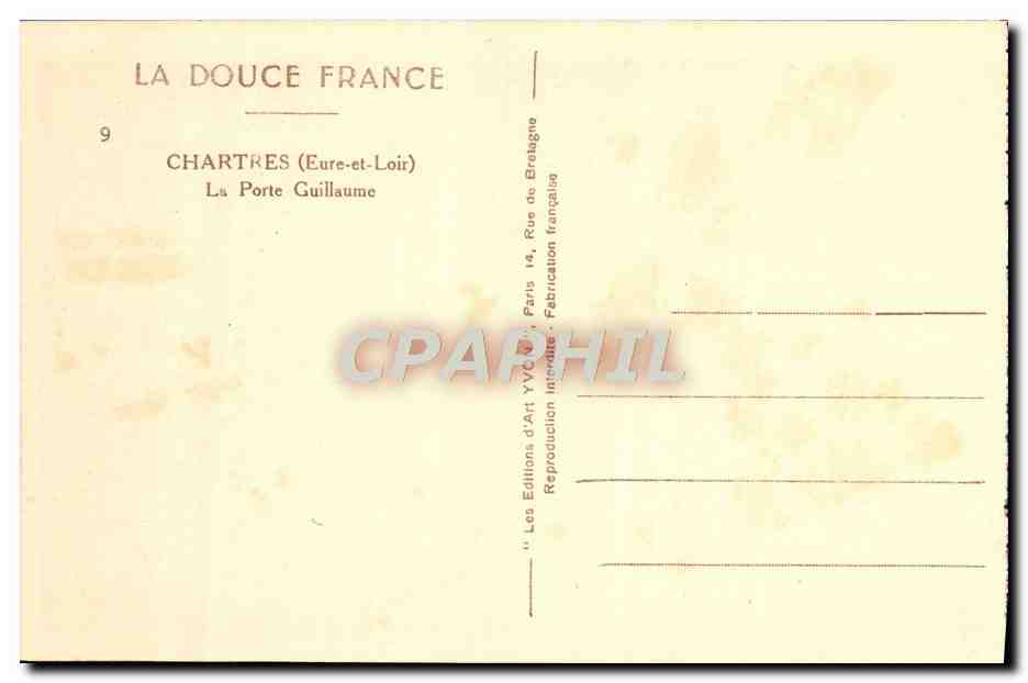 CPA Chartres La Porte Guillaume — Reverso
