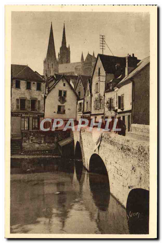 CPA Chartres Vieux Pont et Vieilles Maisons