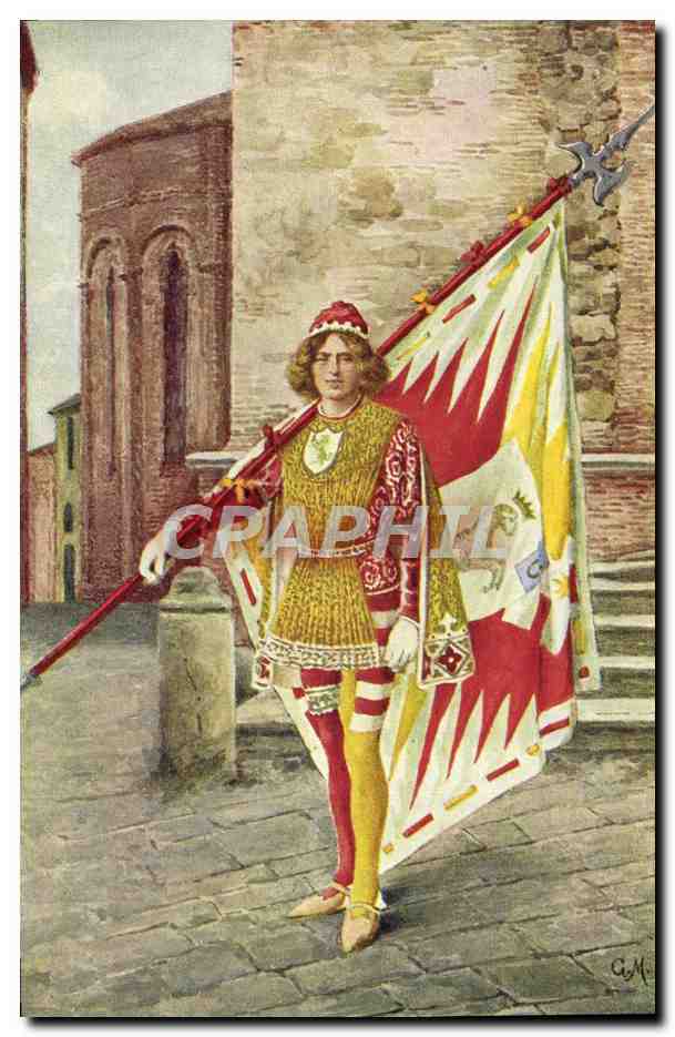 CPA Paggi delle storiche Contrade di Siena Val di Montone Costume Folklore