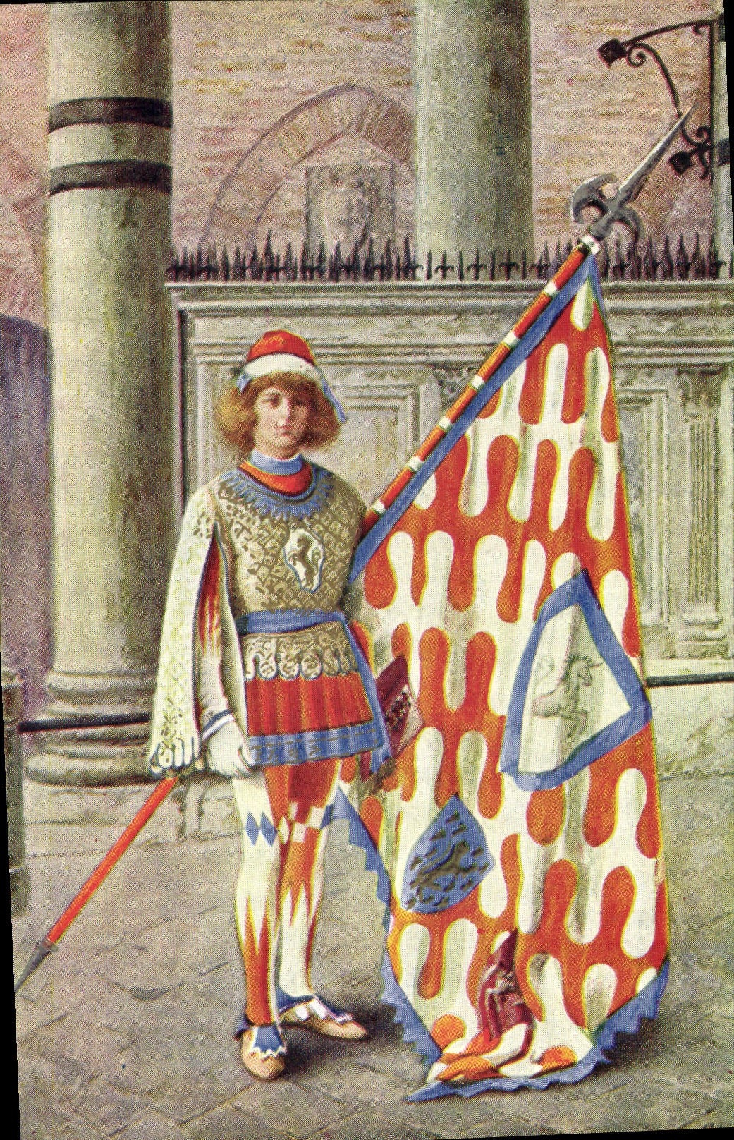 CPA Paggi delle storiche Contrade di Siena Leocorno Licorne Costume Folklore