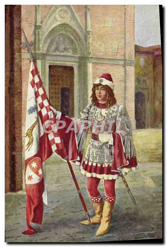 CPA Paggi delle storiche Contrade di Siena Giraffa Giraffe Costume Folklore