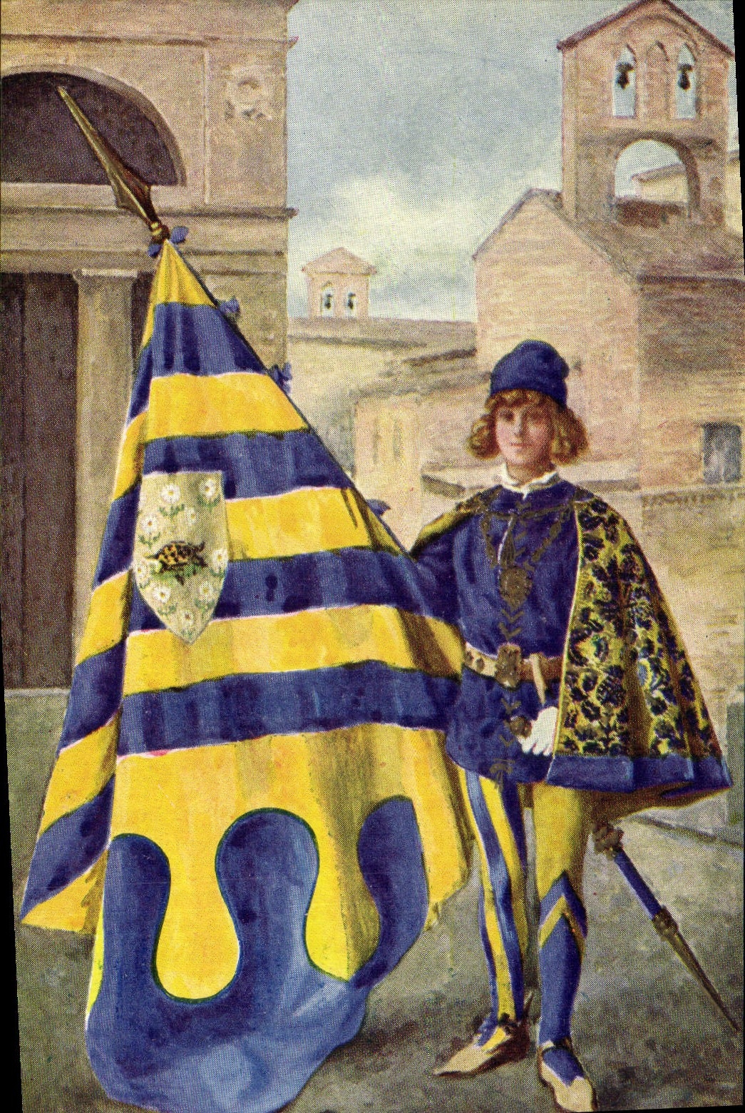 CPA Paggi delle storiche Contrade di Siena Tartuca Tortue Costume Folklore