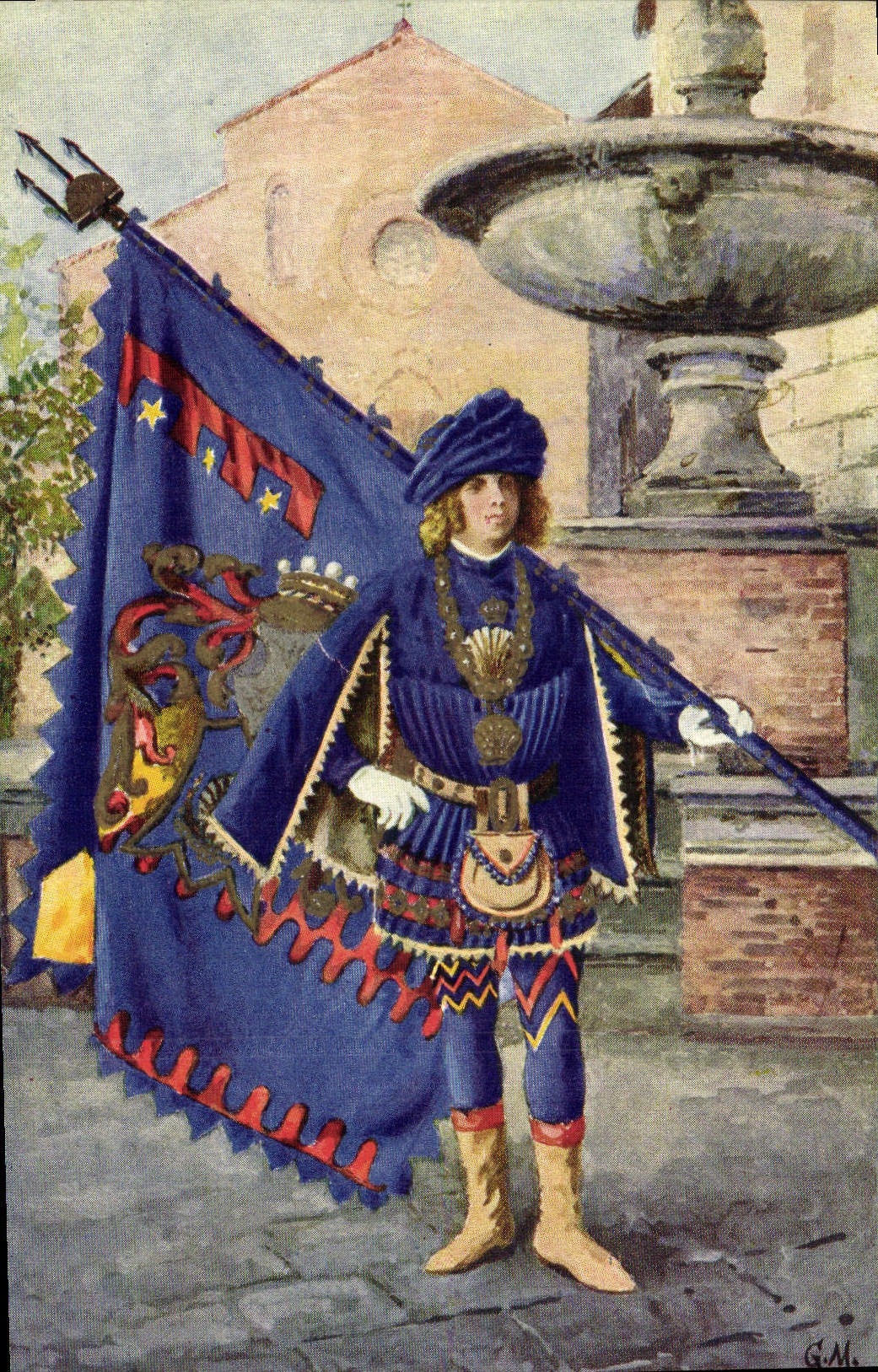 CPA Paggi delle storiche Contrade di Siena Nicchio