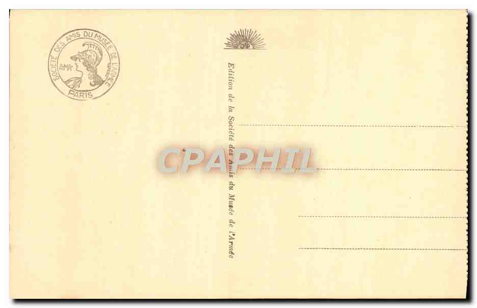 CPA Paris Hotel des Invalides Musee de l'Armee Salle Bugeaud Colelctions detaille — Rückseite