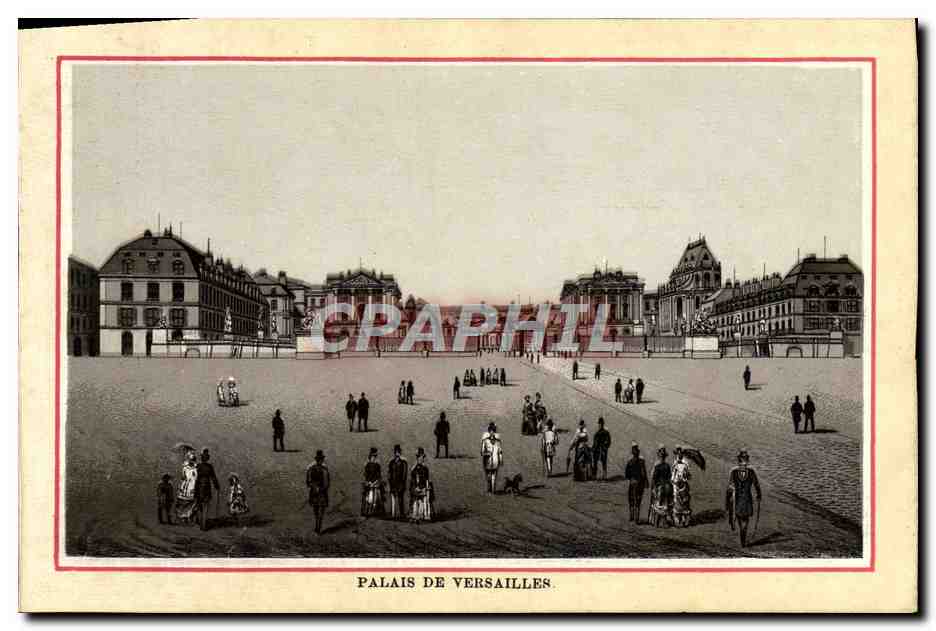Palais de Versailles — vue de la cour d'honneur — éditeur non identifié, n° de série non visible