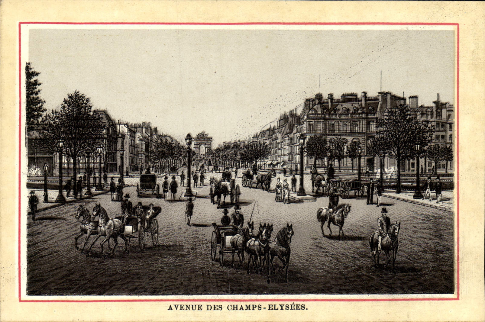 Avenue des Champs-Élysées — Paris — gravure