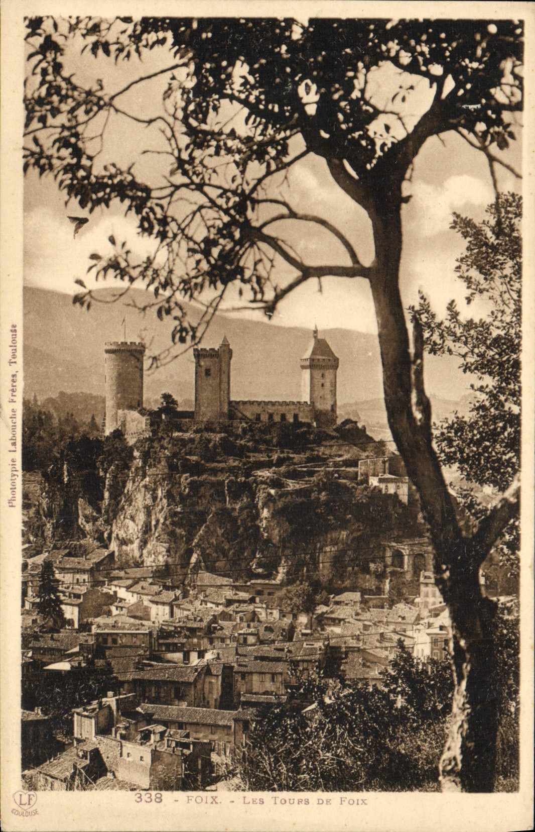 Les Tours de Foix — Foix — Phototypie Labonche Frères, Toulouse, n° 338