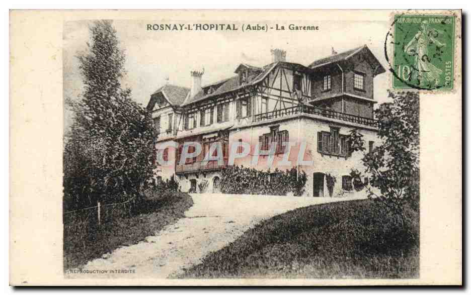 CPA Rosnay l'Hopital Parc du Chateau La Grotte et la Tour 