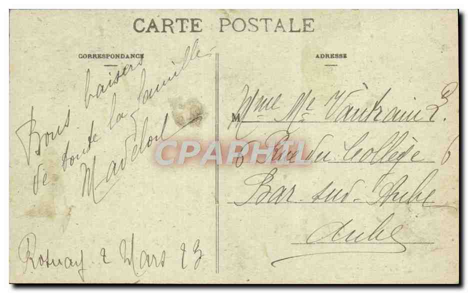 CPA Rosnay l'Hopital Parc du Chateau La Grotte et la Tour  — Rückseite