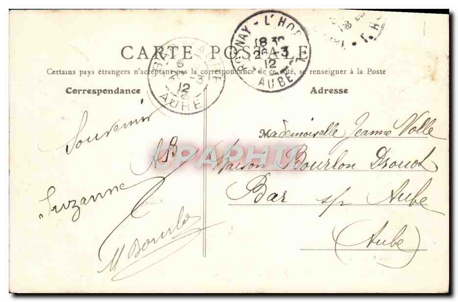 Rosnay-l'Hôpital (Aube) — Château vu du côté du Parc — Collection Vautrain — Verso