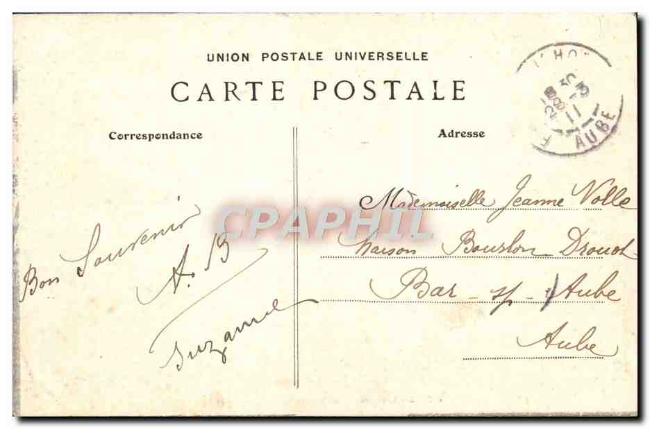 Rosnay-l'Hôpital (Aube) — Le Château côté de la Voire — Impr. L. Nicart, à Bar-sur-Seine — Verso