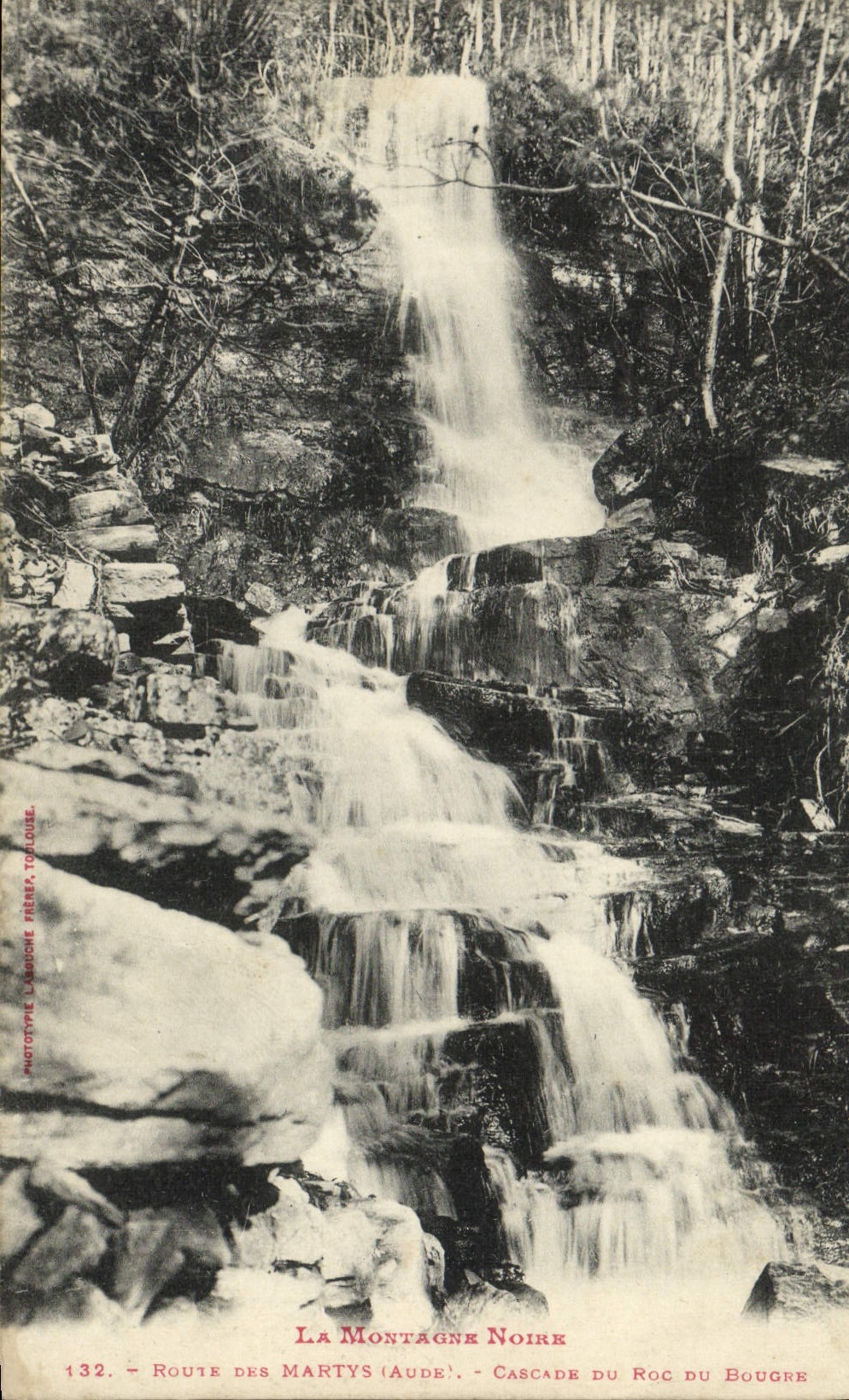 La Montagne Noire — Cascade du Roc du Bougre — Mototype L'Assiègne Préra, Toulouse, n°132