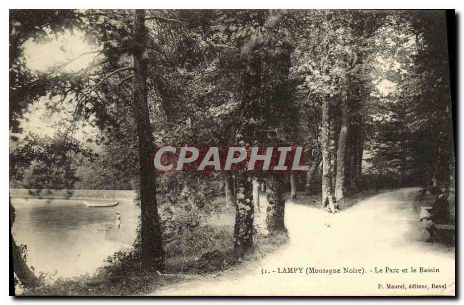 Lampy (Montagne Noire) — Le Parc et le Bassin — P. Maurel, éditeur, Revel