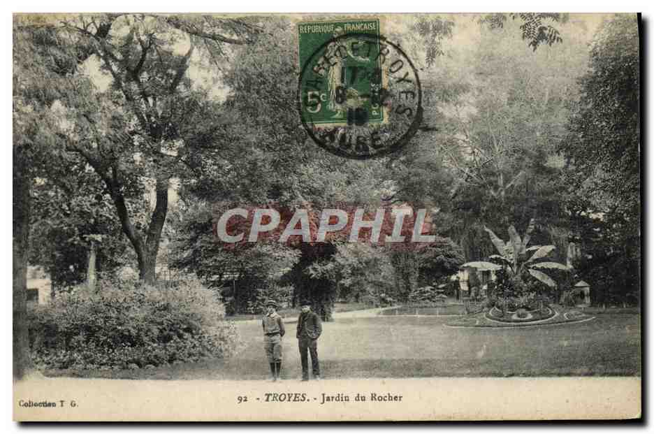 Troyes - Jardin du Rocher — éditeur inconnu, n° 92