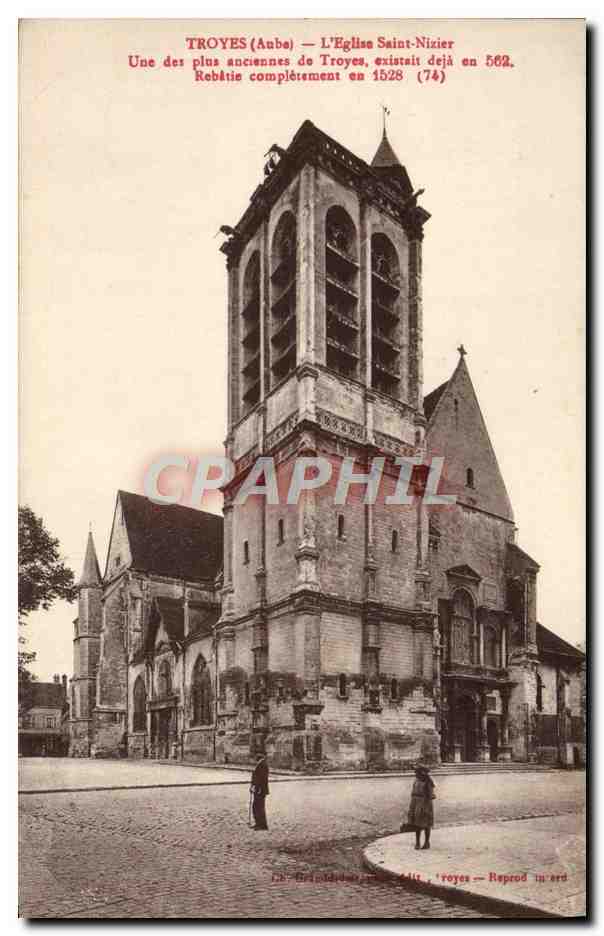 Troyes (Aube) — L'Église Saint-Nizier — Reprod. in-ord