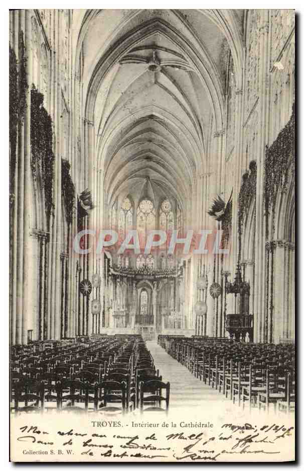 CPA Troyes Interieur de la Cathedrale 