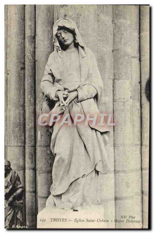 Troyes — Église Saint-Urbain — Statue de la Vierge Mater Dolorosa — ND Phot