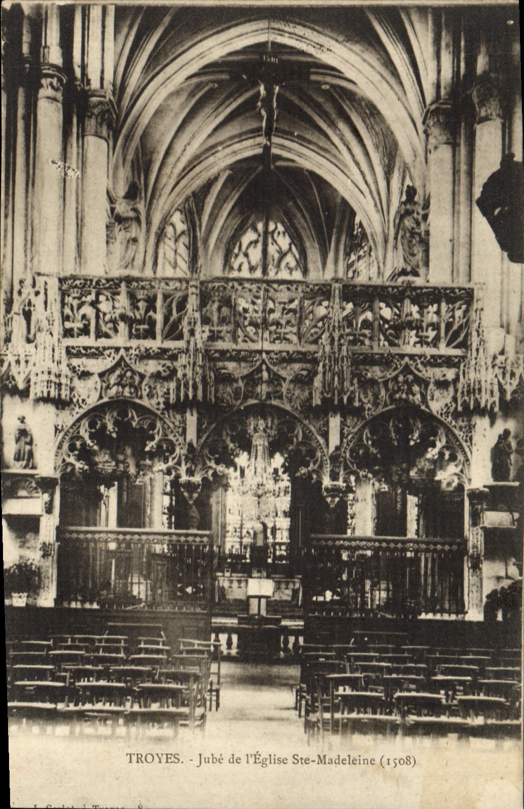 Troyes - Jubé de l'Église Ste-Madeleine (1508) — Éditeur : La Société de Troyes, n°8