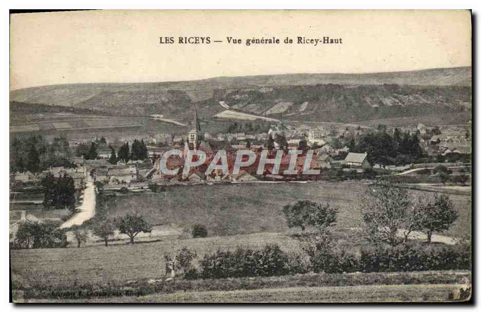 CPA Les Riceys Vue generale de Ricey Haut