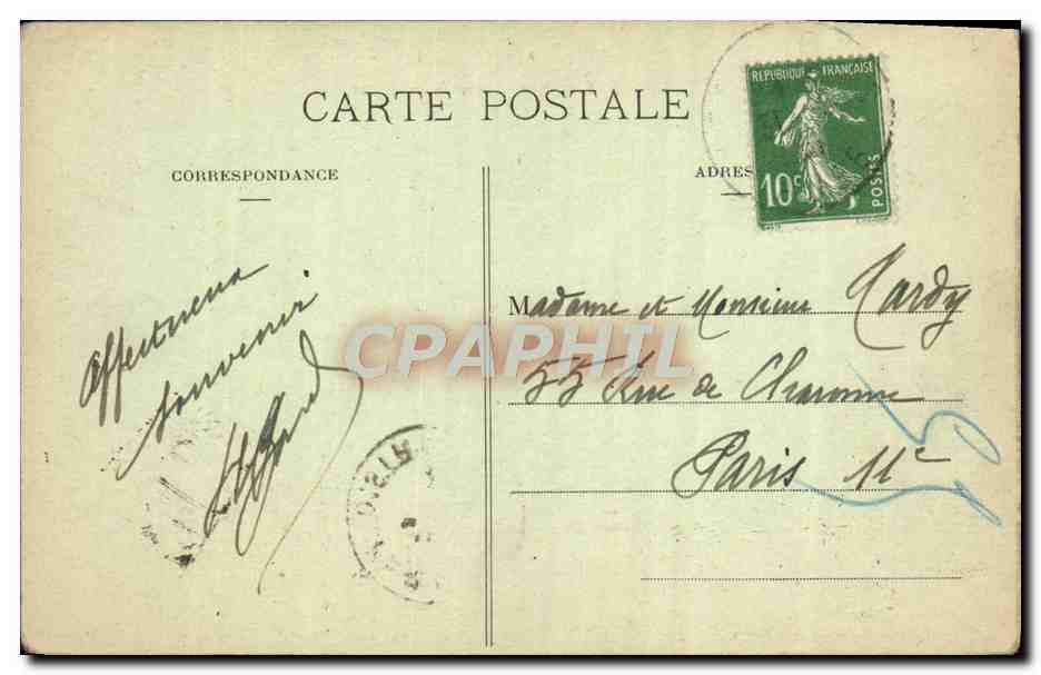 CPA Les Riceys Vue generale de Ricey Haut — Back
