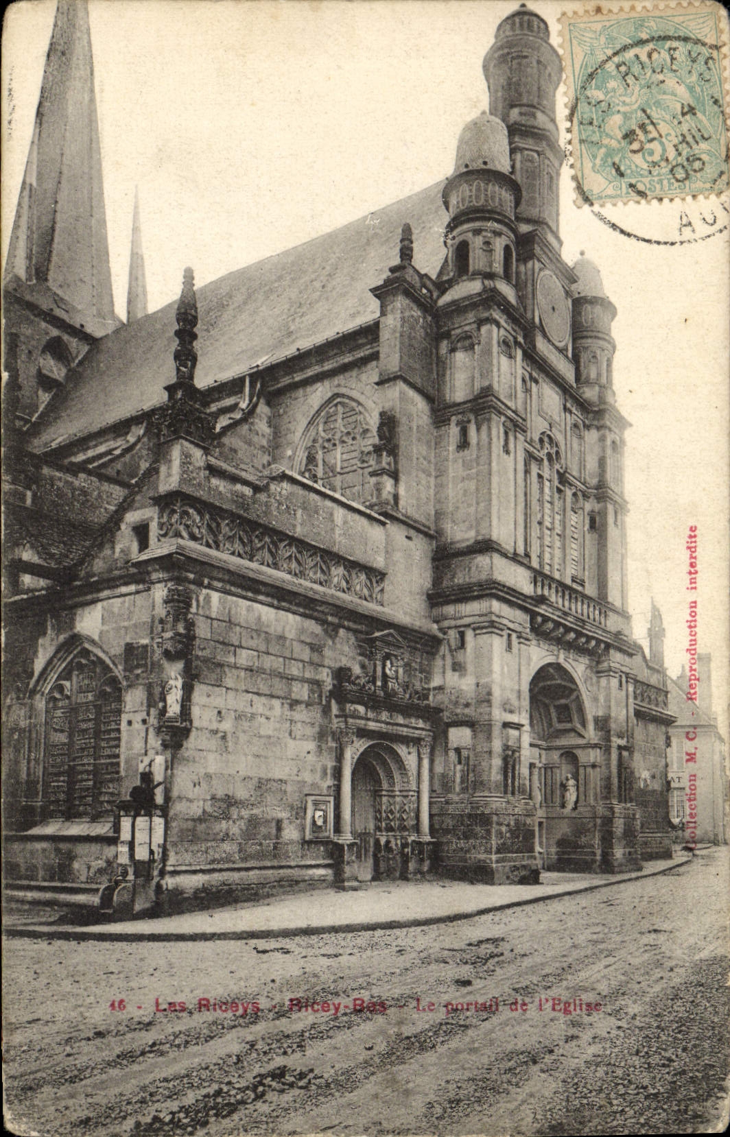 CPA Les Riceys Le portail de l'eglise