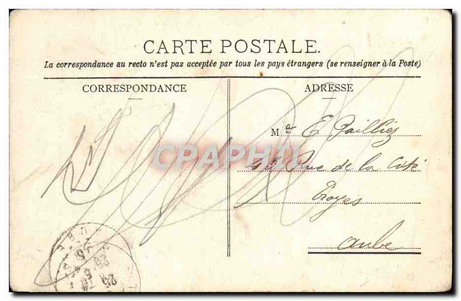 CPA Les Riceys Le portail de l'eglise — Back