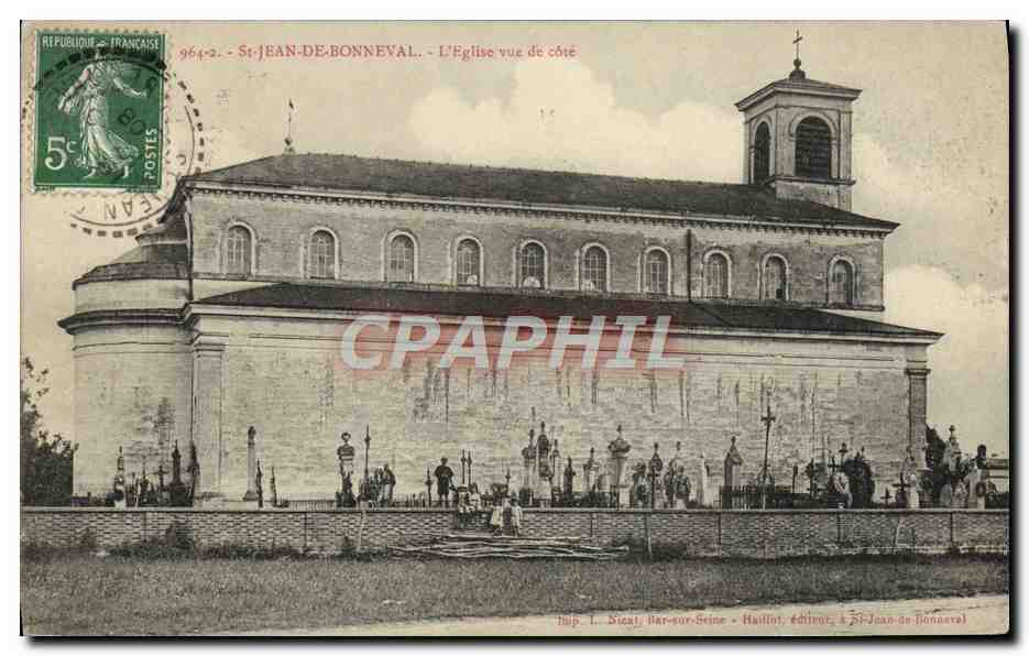 CPA St Jean de Bonneval L'Eglise vue de cote 