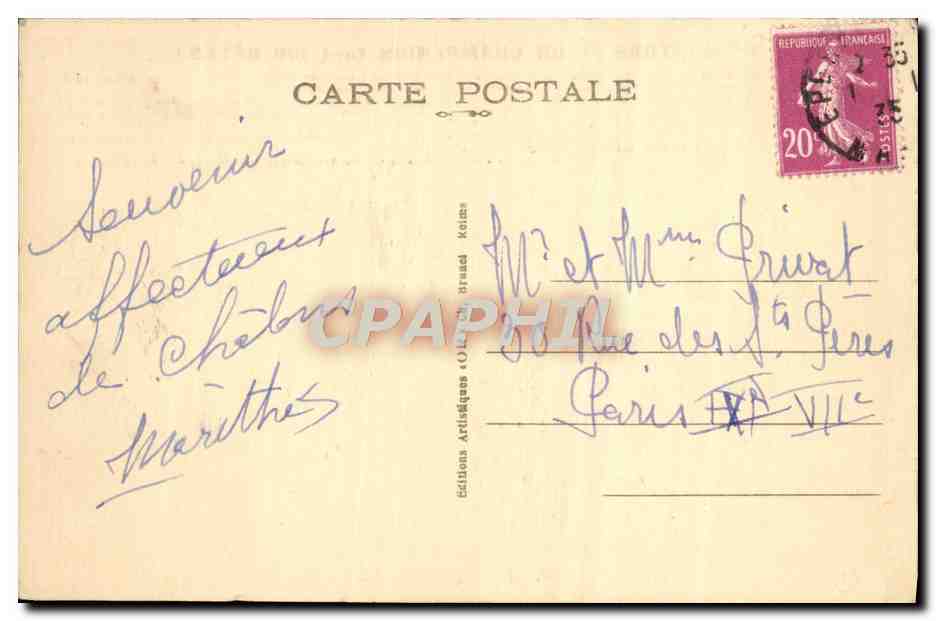 CPA Moutons et un Champenois font Betes Champagne — Rückseite