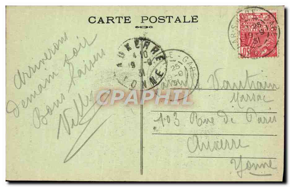 BAR-sur-AUBE (Aube) — Paysage sur l'Aube — Librairie A. Valek — Rückseite
