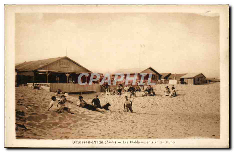 CPA Gruissan plage les etablissements et les dunes