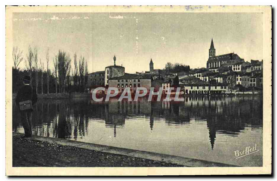 CPA Castelnaudary Le grand bassin un coin de l'ile